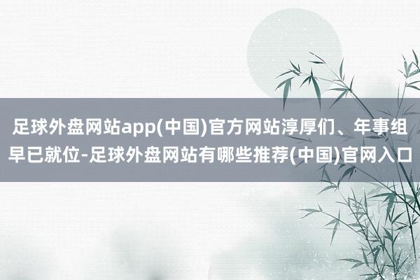 足球外盘网站app(中国)官方网站淳厚们、年事组早已就位-足球外盘网站有哪些推荐(中国)官网入口