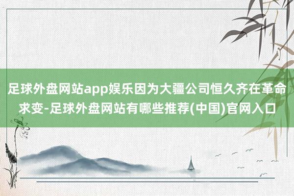 足球外盘网站app娱乐因为大疆公司恒久齐在革命求变-足球外盘网站有哪些推荐(中国)官网入口