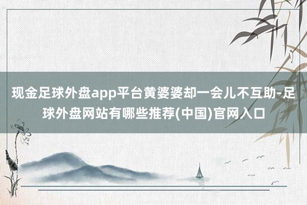 现金足球外盘app平台黄婆婆却一会儿不互助-足球外盘网站有哪些推荐(中国)官网入口