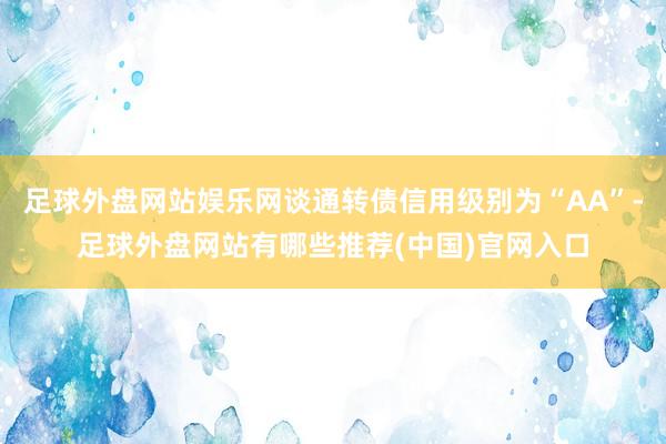 足球外盘网站娱乐网谈通转债信用级别为“AA”-足球外盘网站有哪些推荐(中国)官网入口