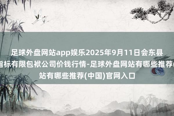 足球外盘网站app娱乐2025年9月11日会东县堵格畜生市集指标有限包袱公司价钱行情-足球外盘网站有哪些推荐(中国)官网入口
