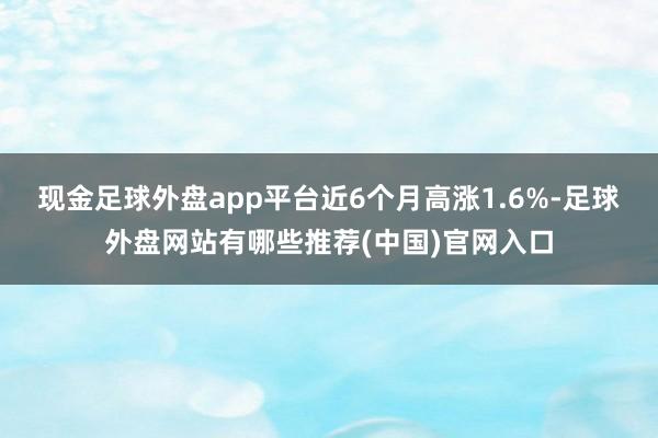 现金足球外盘app平台近6个月高涨1.6%-足球外盘网站有哪些推荐(中国)官网入口