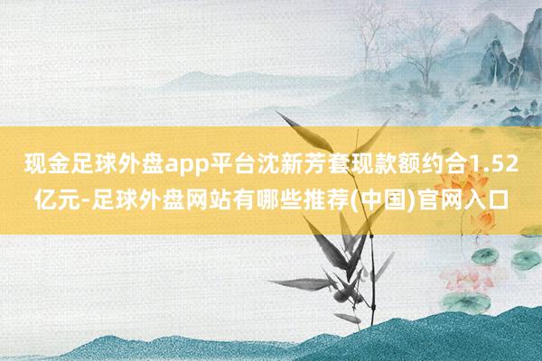 现金足球外盘app平台沈新芳套现款额约合1.52亿元-足球外盘网站有哪些推荐(中国)官网入口