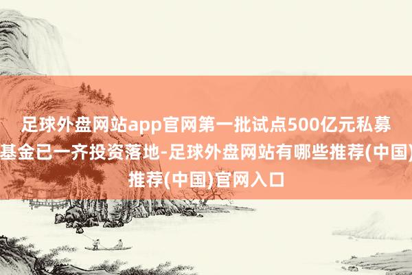 足球外盘网站app官网第一批试点500亿元私募证券投资基金已一齐投资落地-足球外盘网站有哪些推荐(中国)官网入口