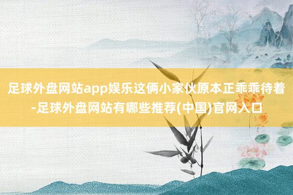 足球外盘网站app娱乐这俩小家伙原本正乖乖待着-足球外盘网站有哪些推荐(中国)官网入口